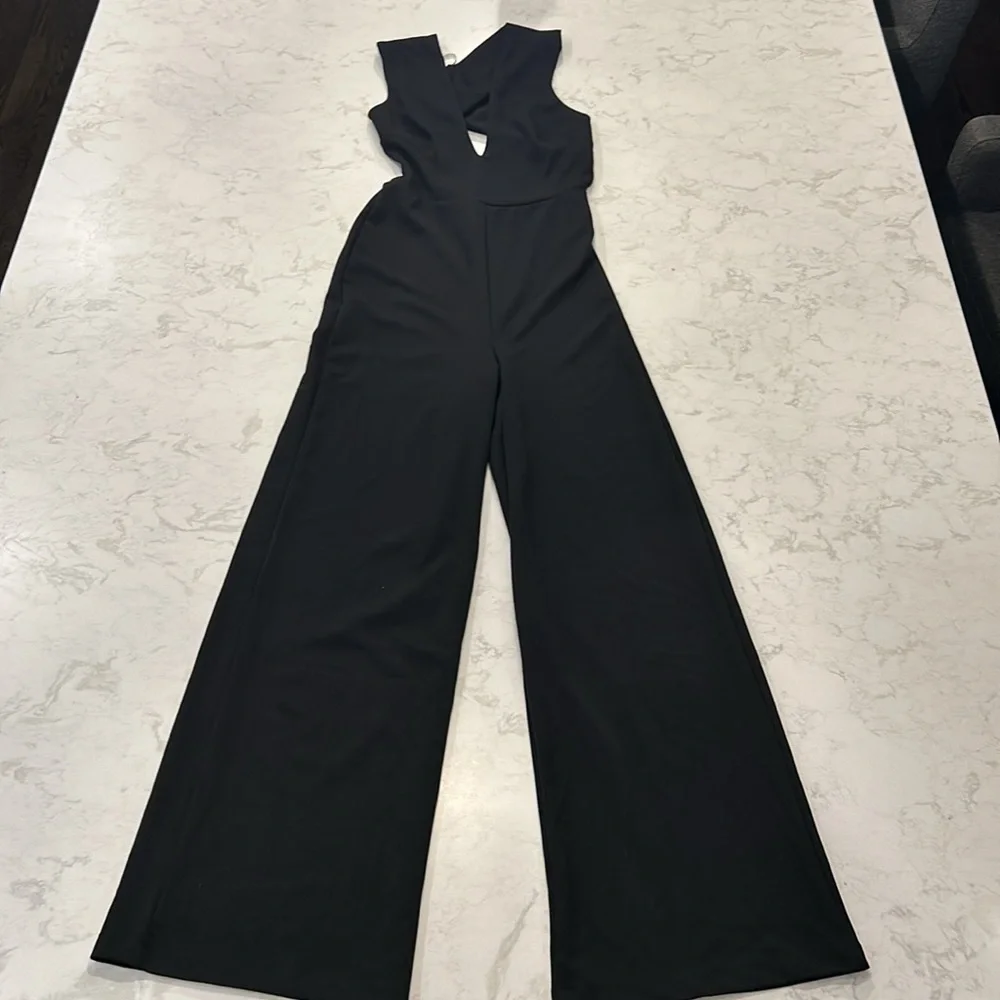 Lulus - Thinking Out Loud Black Backless Jumpsuit - Size Small NWT‎